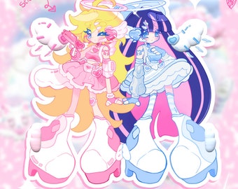 Panty&Stocking Cyber Angel Girls Sticker | Decoration Sticker 3" | Laptops, Notebooks, Journaling
