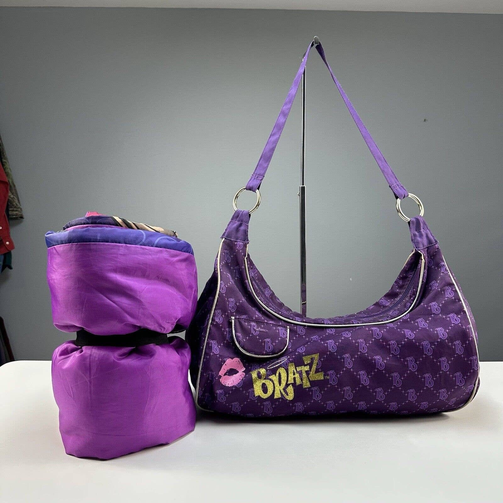 VERY RARE Royal Purple Bratz Sleepover Bag & Sleeping Bag Set 