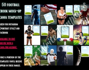 50 Fußball Ebook Mock-up Canva Pro Vorlagen für Autoren