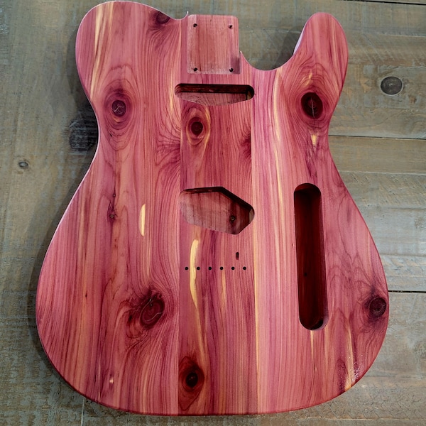 Telecaster-Style Guitar Body, Eastern Red Cedar, Vintage Routes