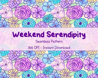 Weiches Aquarell Blumen nahtloses Wiederholungsmuster digitaler Download, kommerzielle Nutzung Ok