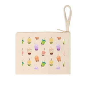 Boba Accessory Zipper Pouch, Summer Accessory Zipper Pouch, Boba Tea Accessory Zipper Pouch