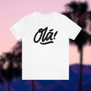 Ola Unisex Jersey Short Sleeve Tee, Summer Unisex Jersey Short Sleeve Tee, Vacation Unisex Jersey Short Sleeve Tee