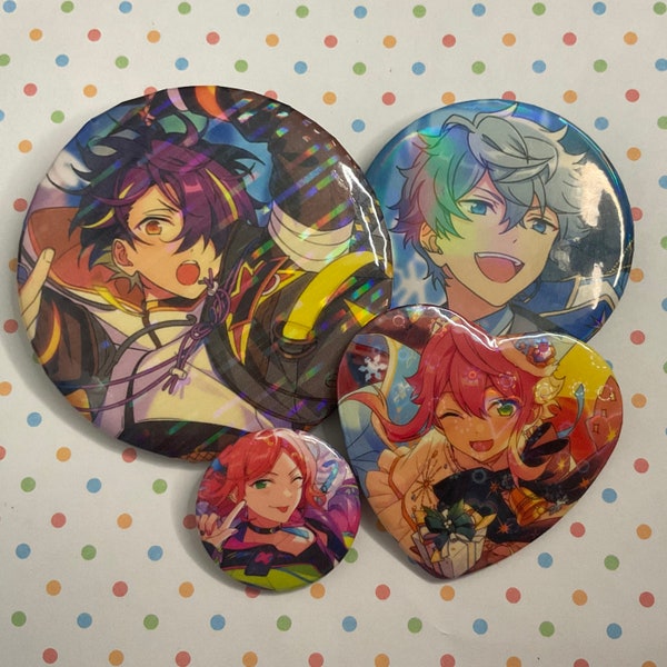 Handmade Holographic Ensemble Stars Buttons