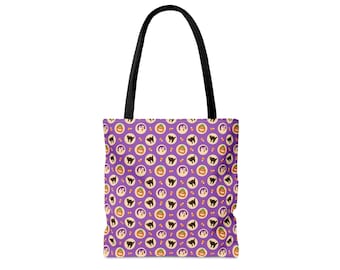 Halloween Sugar Cookie Tote, süße Spooky Season Kürbis Geist Katze Candy Corn Design, Süßes oder Saures Tasche, Durable Beach Lebensmittelgeschäft Schule Tote