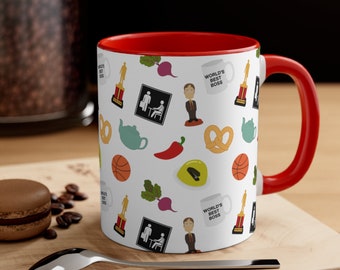 The Office Mug, Funny Best Boss Mug Bobblehead Teapot Dundie Award Jello Design, Cute Trendy The Office Lovers Gift, Ceramic Coffee Cup 11oz