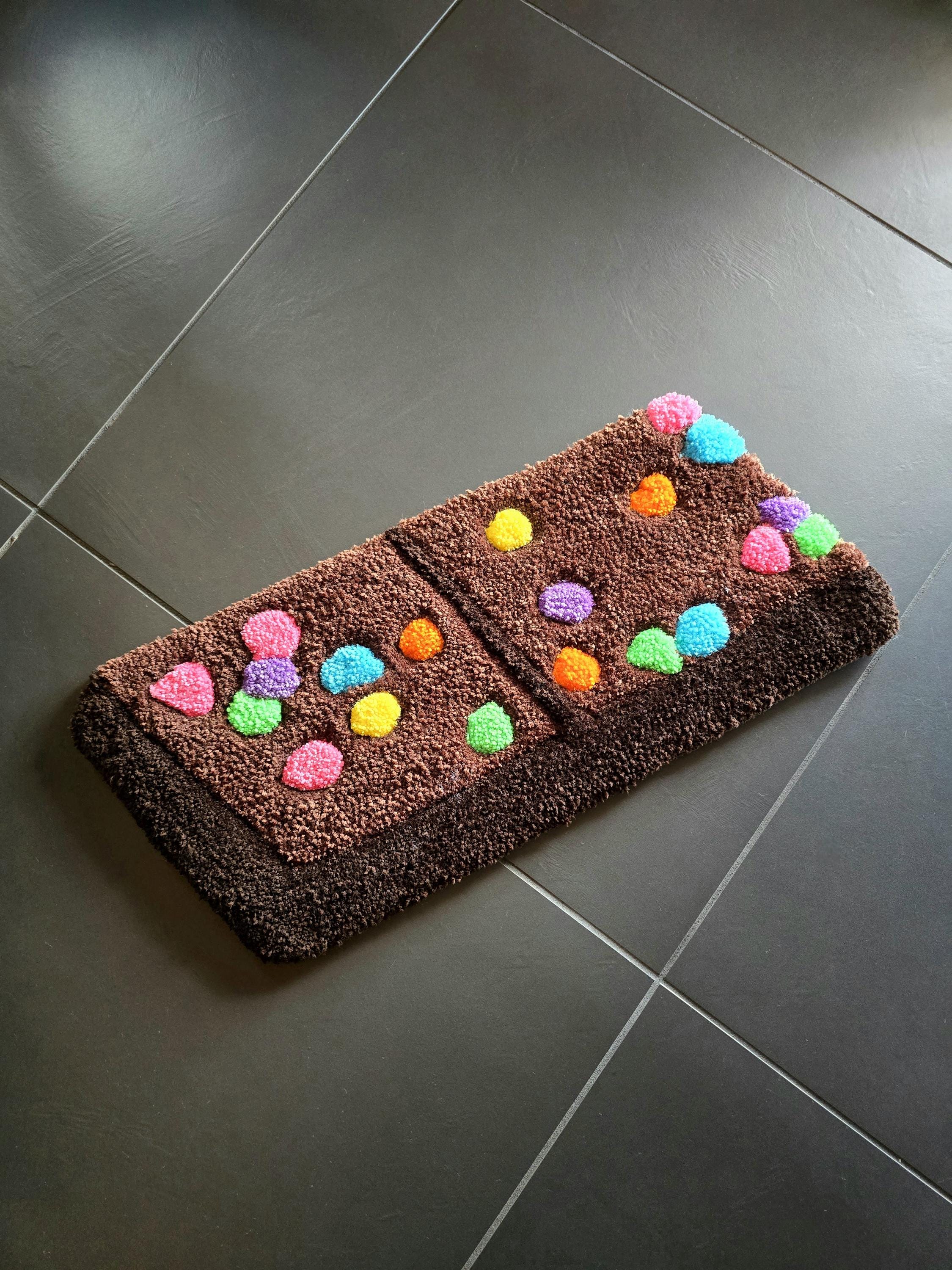 Snacks Rug Handmade Brownie Tufted Rug, Cute Nostalgic Trendy Retro Home Decor ...