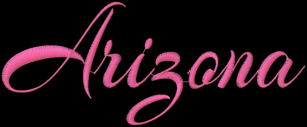 Arizona Script Machine Embroidery Font Design.full Alphabet, Numbers 0 ...