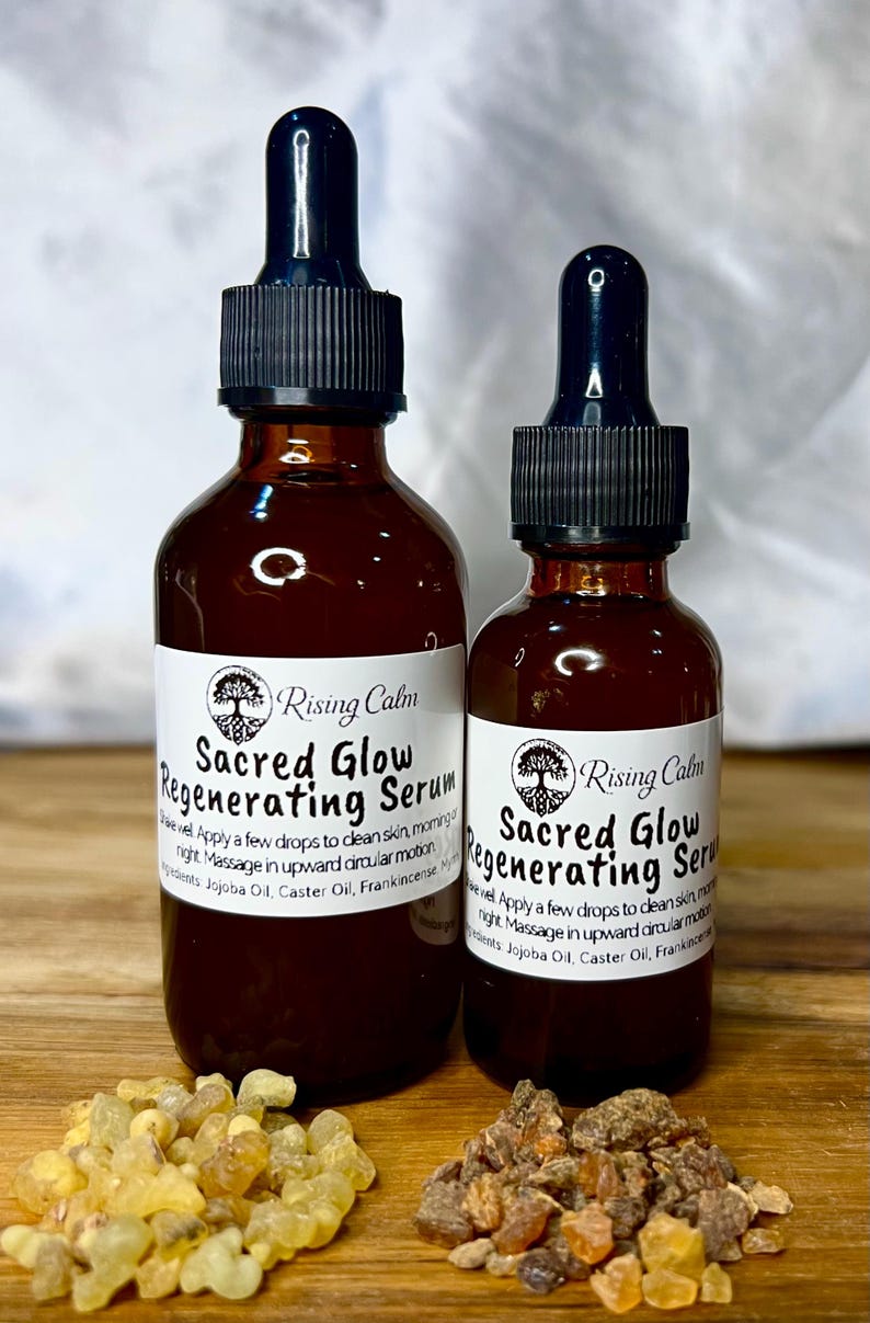 Frankincense Myrrh Facial Serum | Resin Infused, Natural Glow image 1