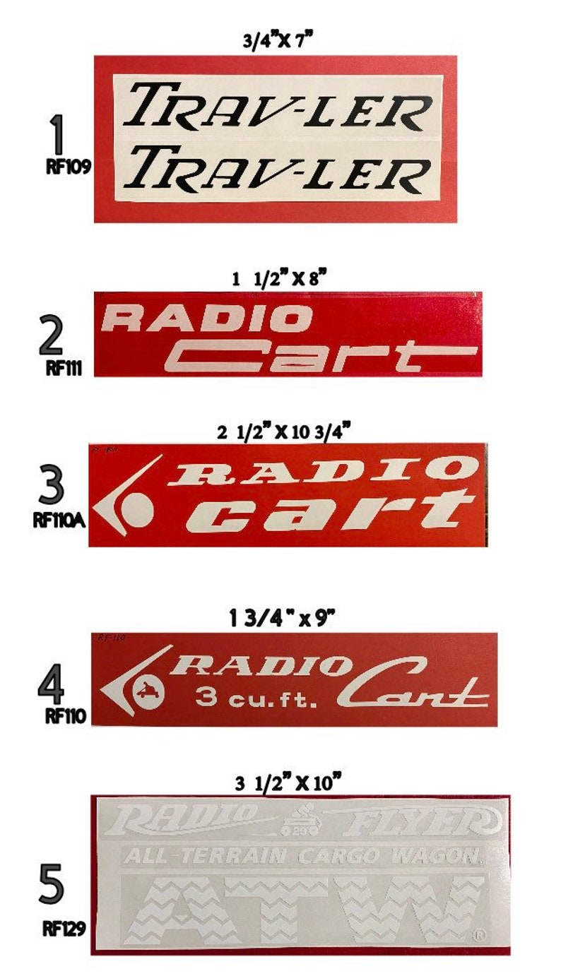 Radio Flyer Wagon Decals Etsy