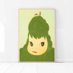 Yoshitomo Nara Poster Wall Art Print Poster | Yoshitomo Nara Mountain Girl Art Canvas Wall Decoration | Yoshitomo Nara Plant Tree Art Print
