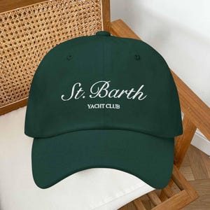 St. Barth Yacht Club Dad Hat Embroidered Baseball Cap | St Barts Hat Yacht Party Vacation Hat | Saint Barth Bachelorette Yacht Club Hat