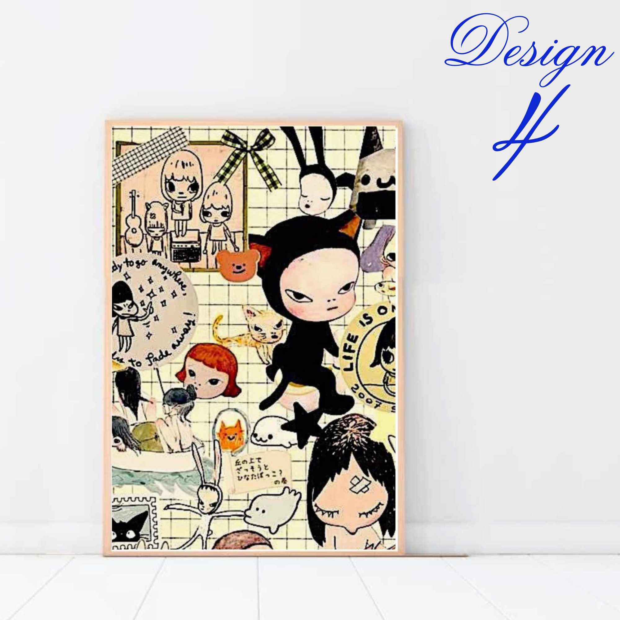 Poster Sur Toile Yoshitomo Nara - Décoration Murale 30x45 Cm Pour Chambre Ou Salon, Impression Haute Qualité, Prêt à Accrocher