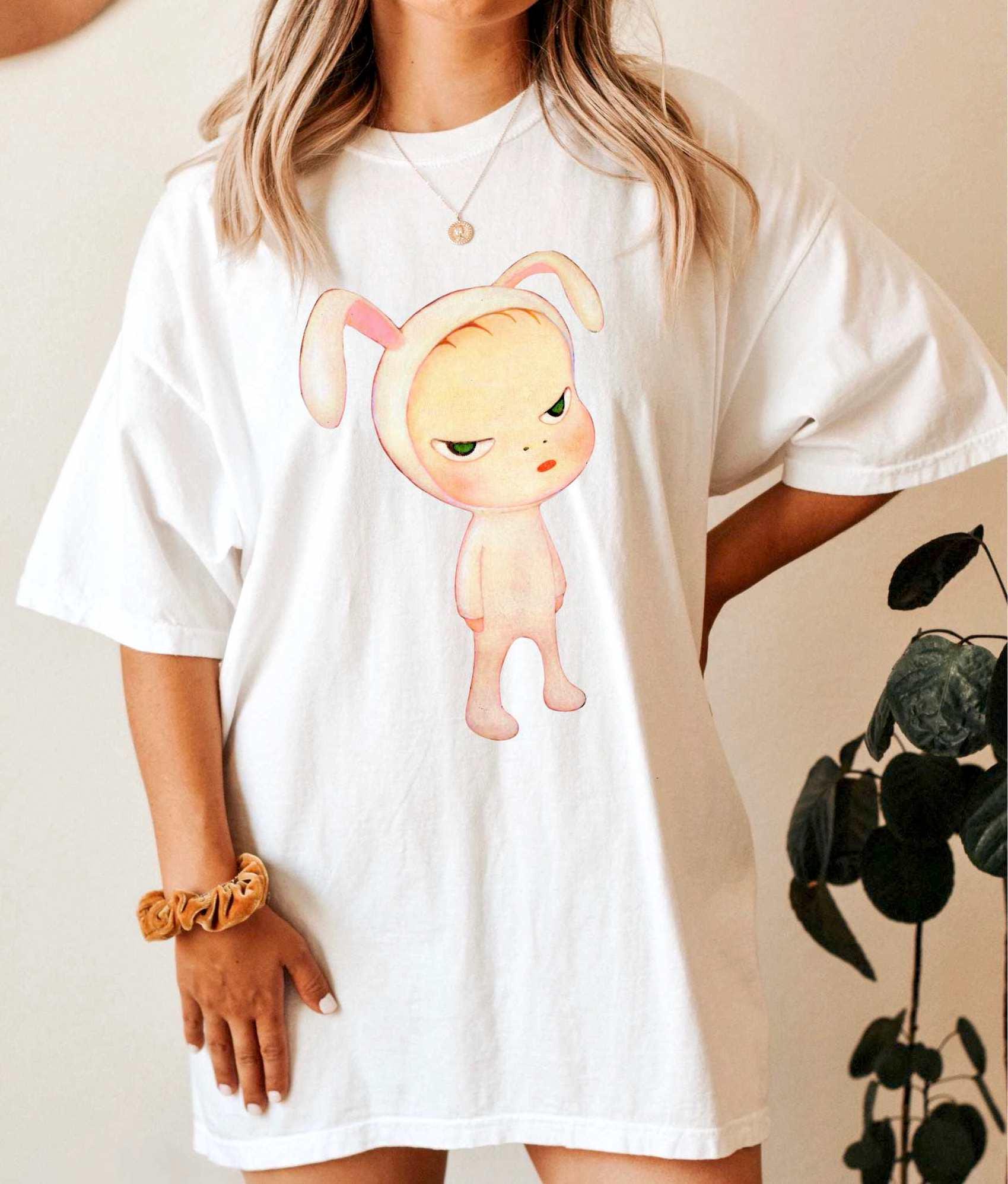 奈良美智 バニーTシャツ エモバニーアートプリントTシャツ | 奈良美智 