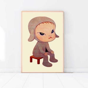 Yoshitomo Nara Poster Wall Art Print Poster | Yoshitomo Nara Lamb Boy Art Canvas Wall Decoration | Yoshitomo Nara Room Wall Art Print