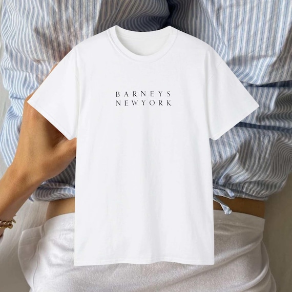 Barneys New York T-shirt: 90s Style NYC Cotton Unisex Crewneck Tee