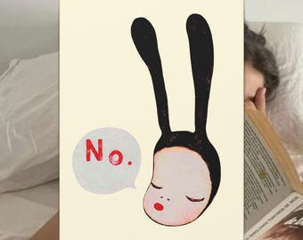 奈良美智 No Bunny キャンバス ウォールアート | 奈良美智奈良美智