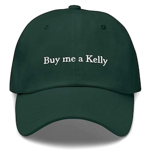 Kaufen Sie mir einen Kelly lustigen bestickten Dad-Hut | Kaufen Sie mich Birkin Humor Baseball Cap | Alte Geldästhetische Baseballmütze Lustiger Y2K Luxus Designer Hut