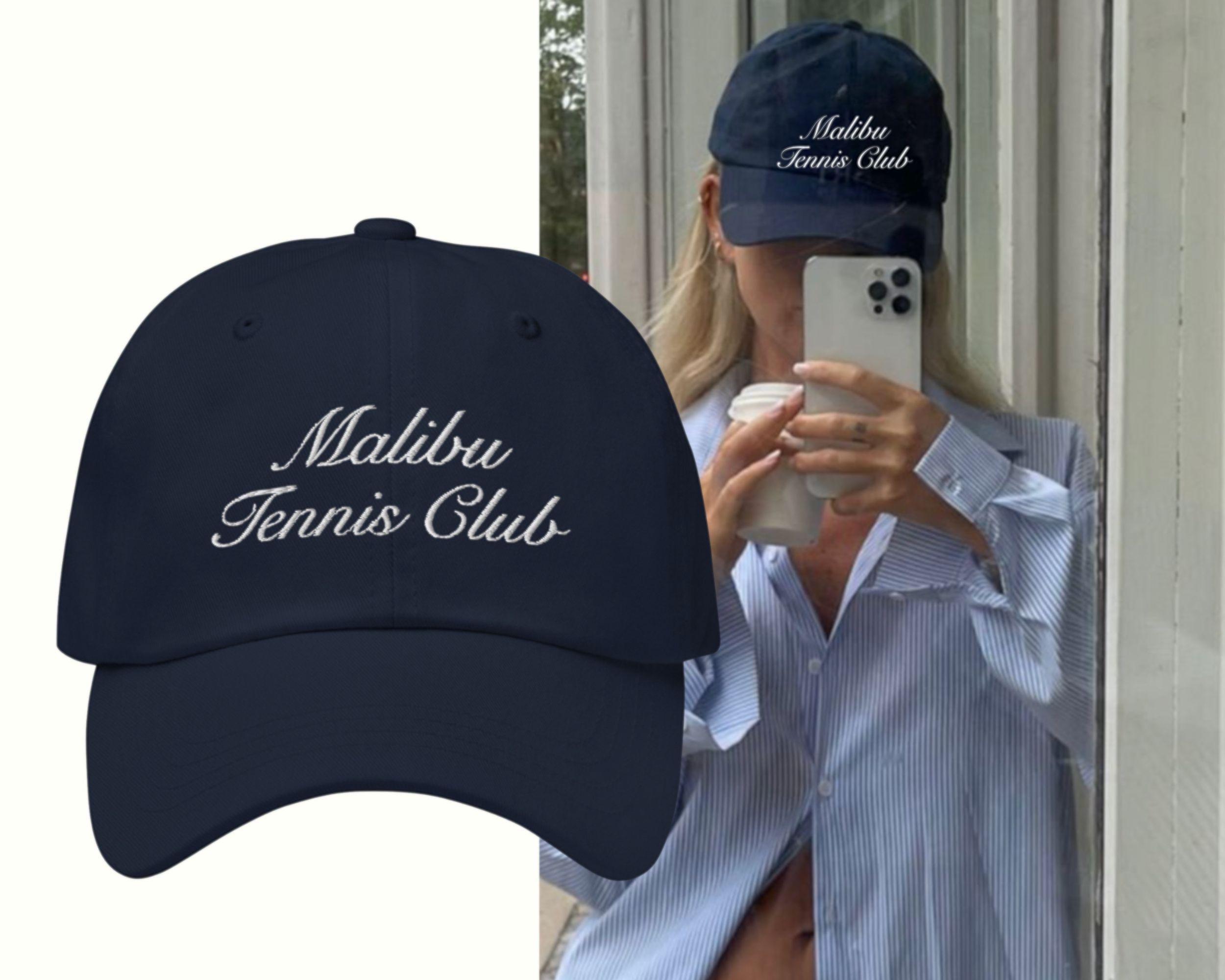 Malibu Tennis Club  Black Cap Malibu Tennis Club Dad Hat: Embroidered Cotton Twill - Etsy  main image 2