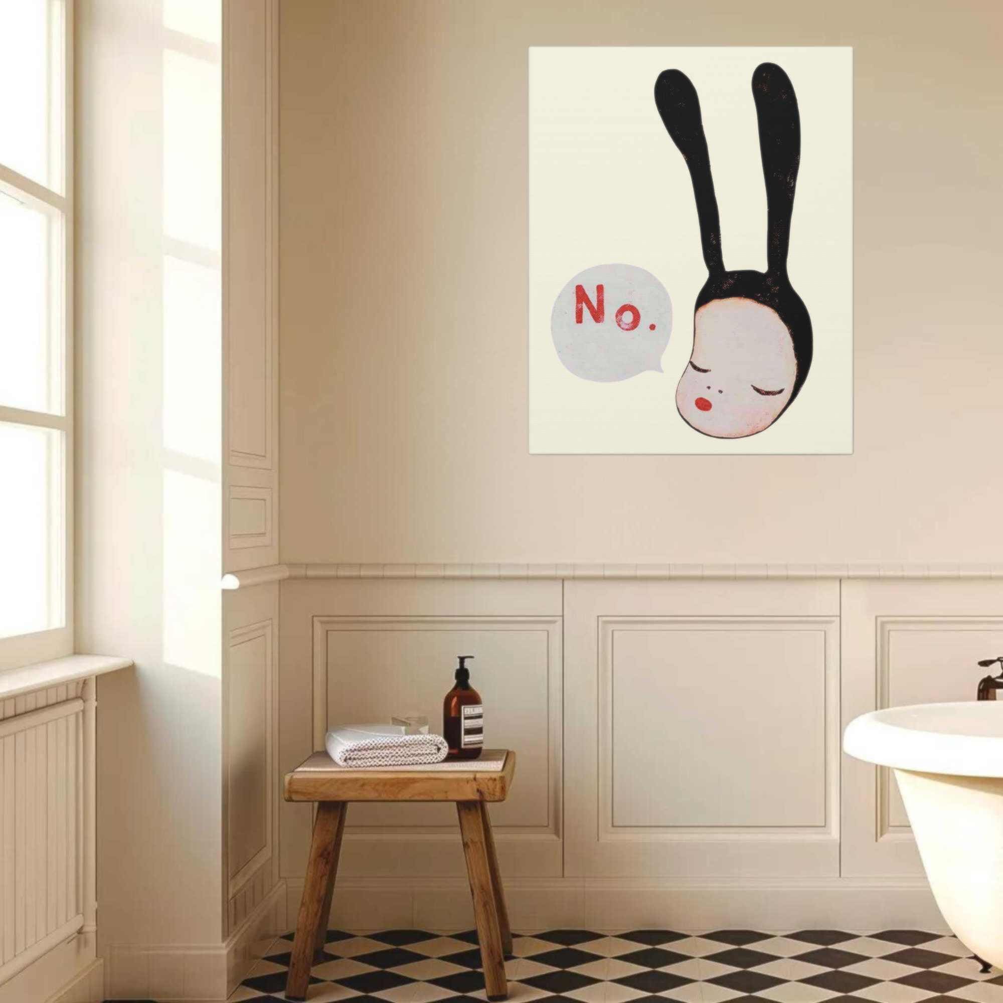 奈良美智 No Bunny キャンバス ウォールアート | 奈良美智奈良美智