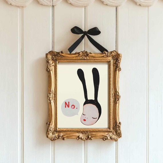 奈良美智 No Bunny キャンバス ウォールアート | 奈良美智奈良美智