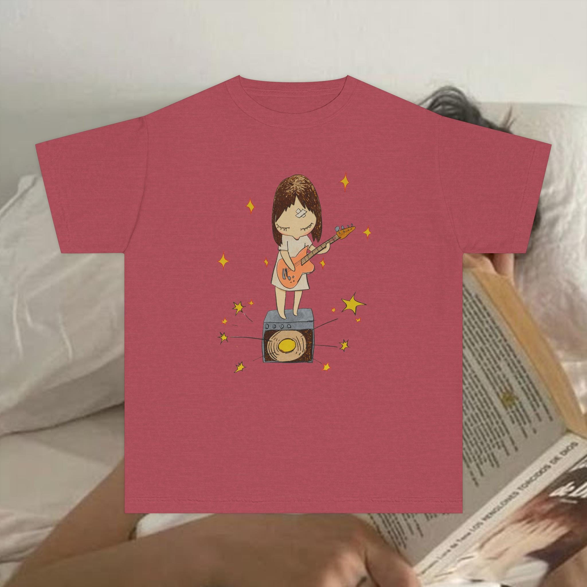 奈良美智 ギターガール ベビーTシャツ | Y2K グラフィックTシャツ