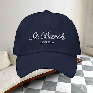 St. Barth Yacht Club Dad Hat Embroidered Baseball Cap | St Barts Hat Yacht Party Vacation Hat | Saint Barth Bachelorette Yacht Club Hat
