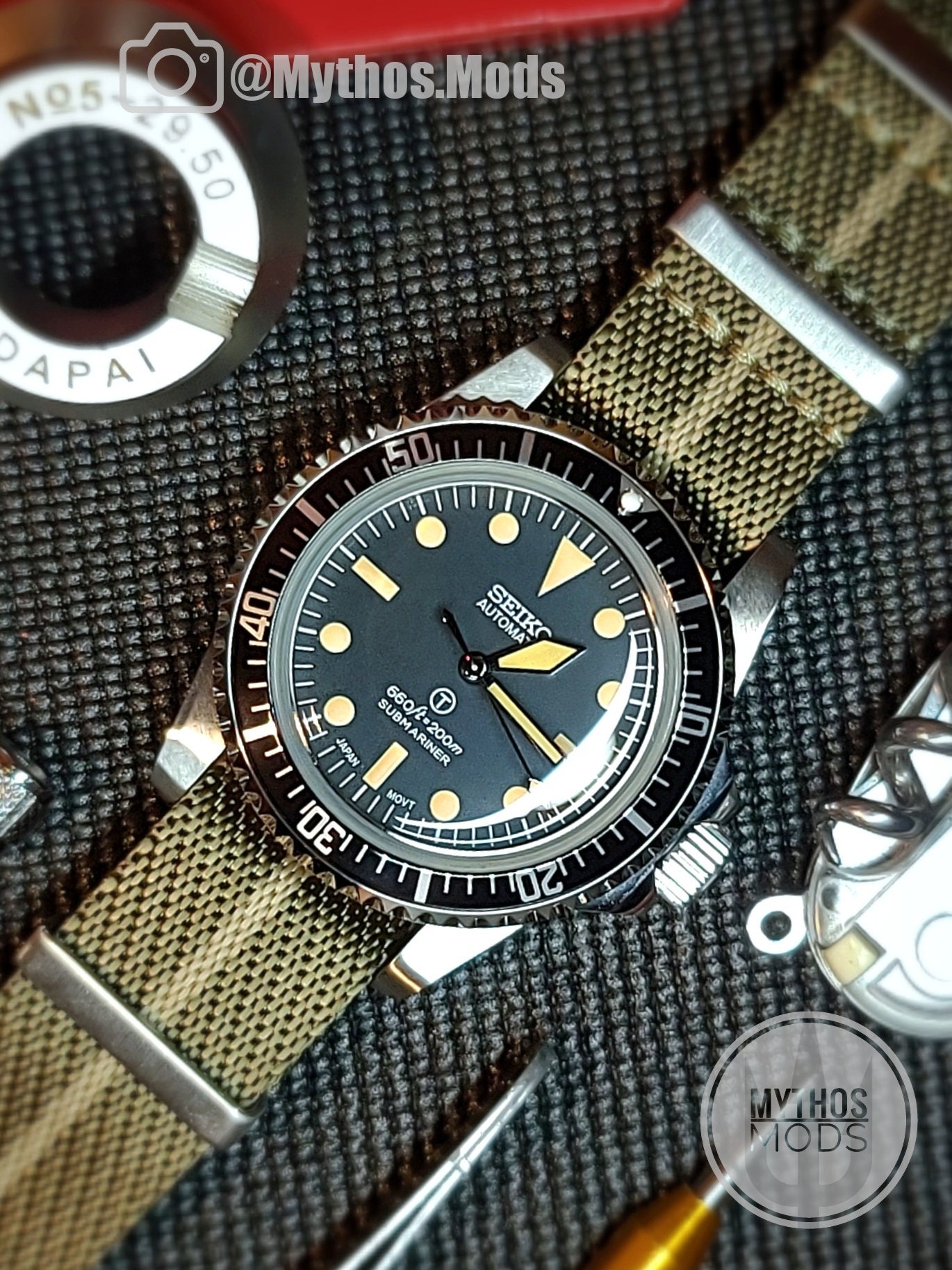 SEIKO】ボンドウォッチ MOD カスタム submarine オマージュ