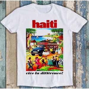 Póster vintage de turismo de Haití: Vive la diferencia