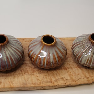 MCM Drip Glaze Bud Vases set of three
