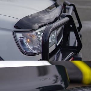 4x Aftermarket Replacement TOYOTA Logo Decals for Bug Deflector / Hood Shield