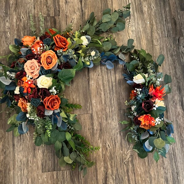 Wedding Arch Flowers Burgundy Etsy