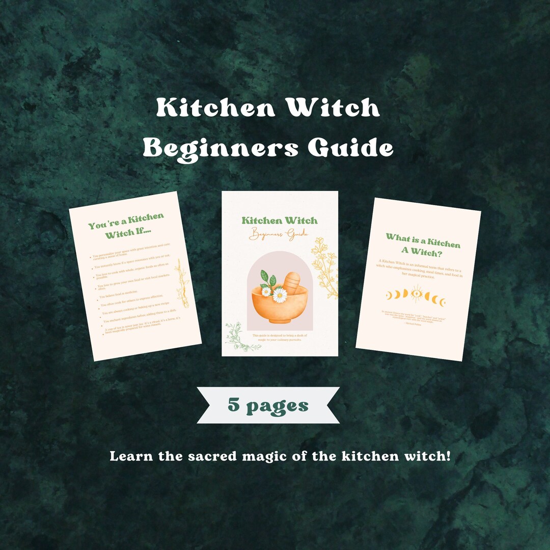 Kitchen Witch Beginners Guide Kitchen Witch Kit Downloadable Guide
