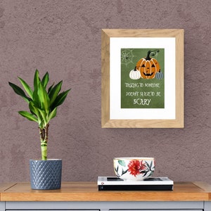 Halloween Mental Health Poster | Counseling Resources | School Psychologist Office Decor