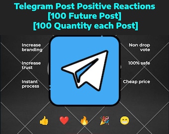 Reações positivas às suas postagens no Telegram [100 postagens futuras] [100 unidades por postagem] - Aumente seu engajamento e fortaleça sua marca.