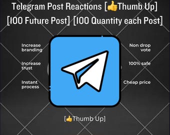 Reações a publicações do Telegram [Curtir] [100 publicações futuras] [100 unidades por publicação] - Aumente seu engajamento e fortaleça sua marca.