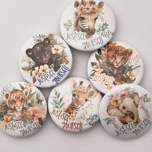 Animal Encouragement Pins: JW Gifts, Kids Badges (6-Pack)