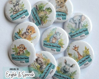 Declare the Good News Animal Badges, JW Convention Pins, JW Convention 2024 Badges, JW Kids