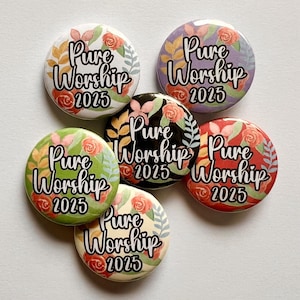 Floral Pure Worship Convention Pins