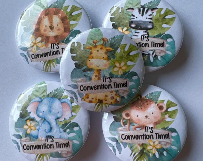 It's Convention Time, JW Convention Badges, JW Buttons, JW Kids Convention Gifts