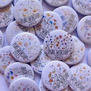 Pure Worship Floral Convention Pins 2025, JW Wildflower Convention Pins