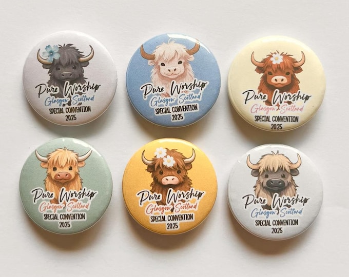 Glasgow Special Convention Pins, Scotland Pure Worship Pins 2025