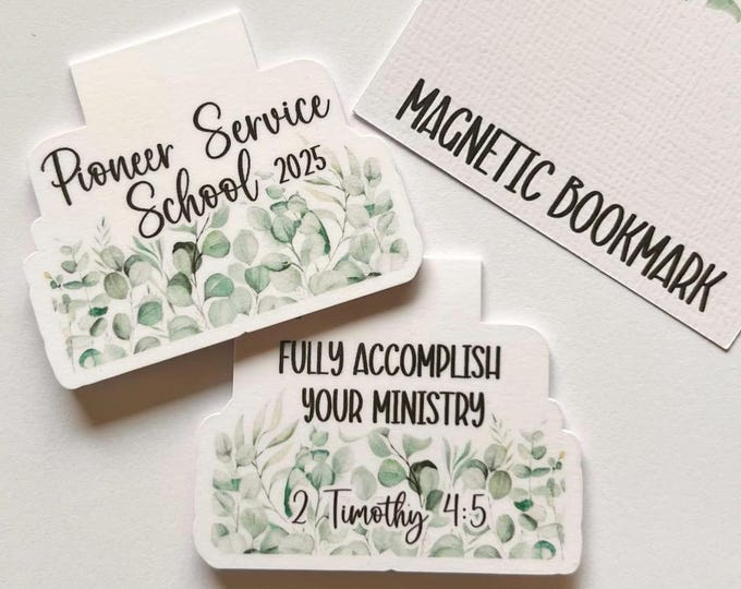 JW Pioneer Gifts, Pioneer Service School Gifts, Magnetic Bookmarks