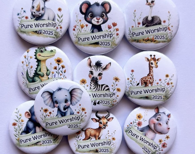 JW Animal Pure Worship Pins, JW Kids Convention Pins, JW Convention Kids