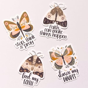 JW Encouragement Stickers: Floral & Butterfly Vinyl Decals