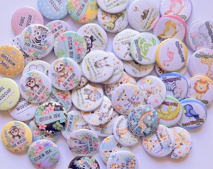JW Kids Pins, Large JW Pure Worship Kids Pin Pack, JW Convention 2025