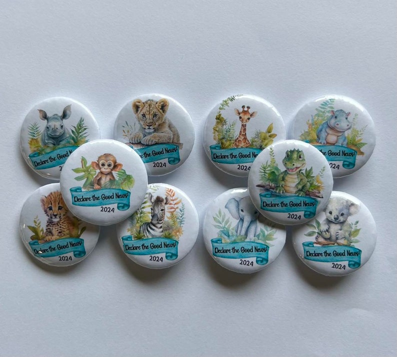 Declare the Good News Animal Badges, JW Convention Pins, JW Convention ...