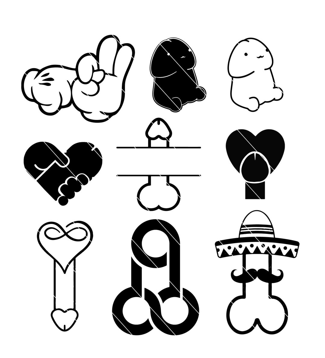 PENIS Bundle Svg Penis Svg Peen Cock Dick Svg - Etsy