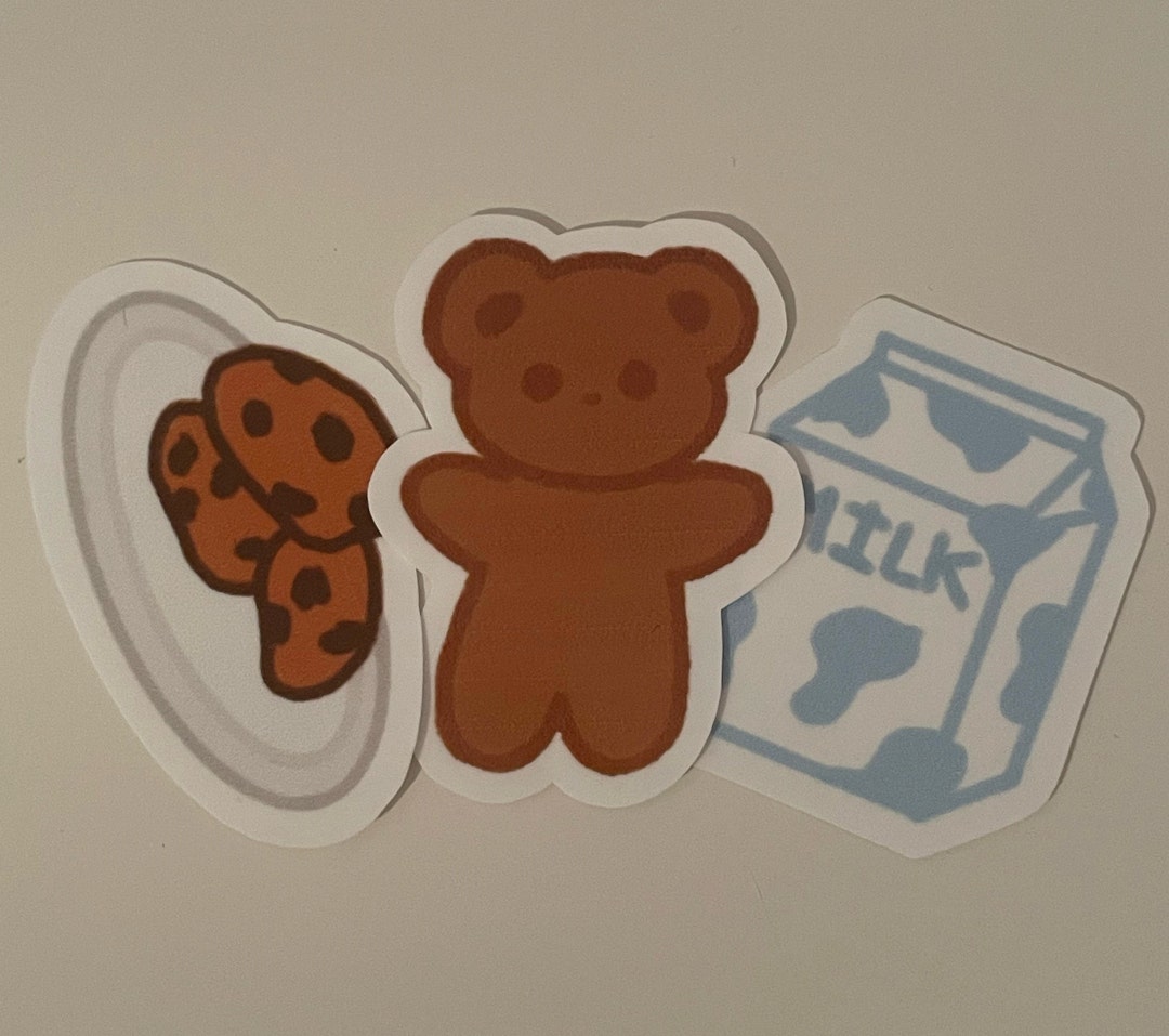 Waterproof Milk & Cookies Sticker Pack - Etsy