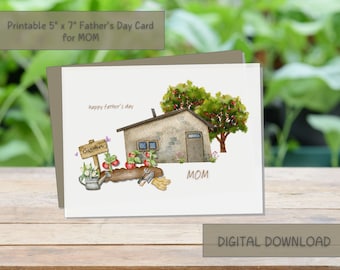 Fathers Day Card for Mom, Single Mom Card, Fathers Day Card for Mother